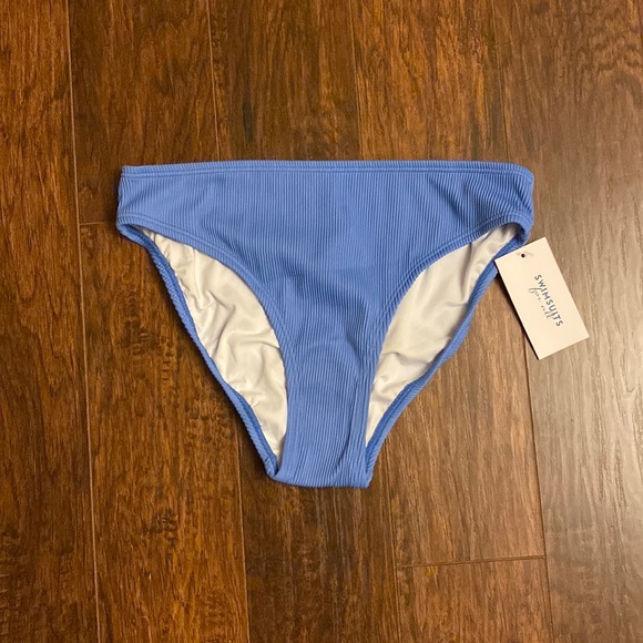 NWT Swimsuits for All Ribbed Periwinkle Blue Bikini Bottoms - Picture 1 of 5